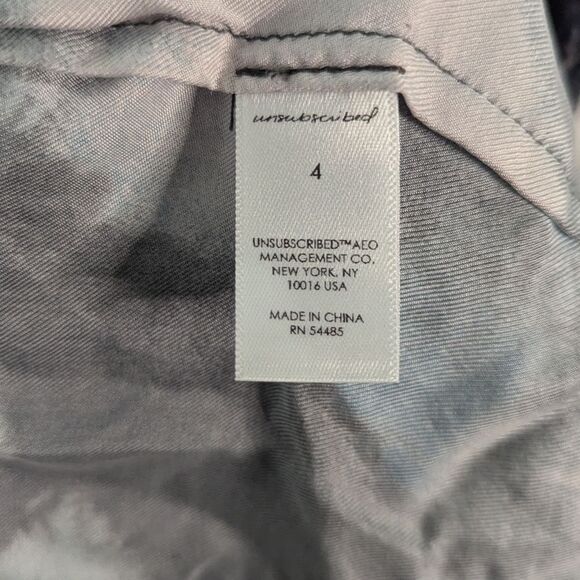 Unsubscribed Silk Tie Dye Asymmetrical Midi Dress Women's Size 4 NWT - Picture 8 of 9